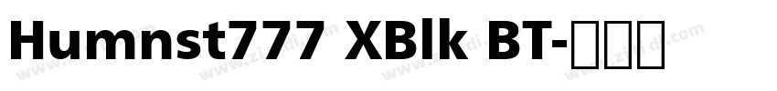 Humnst777 XBlk BT字体转换